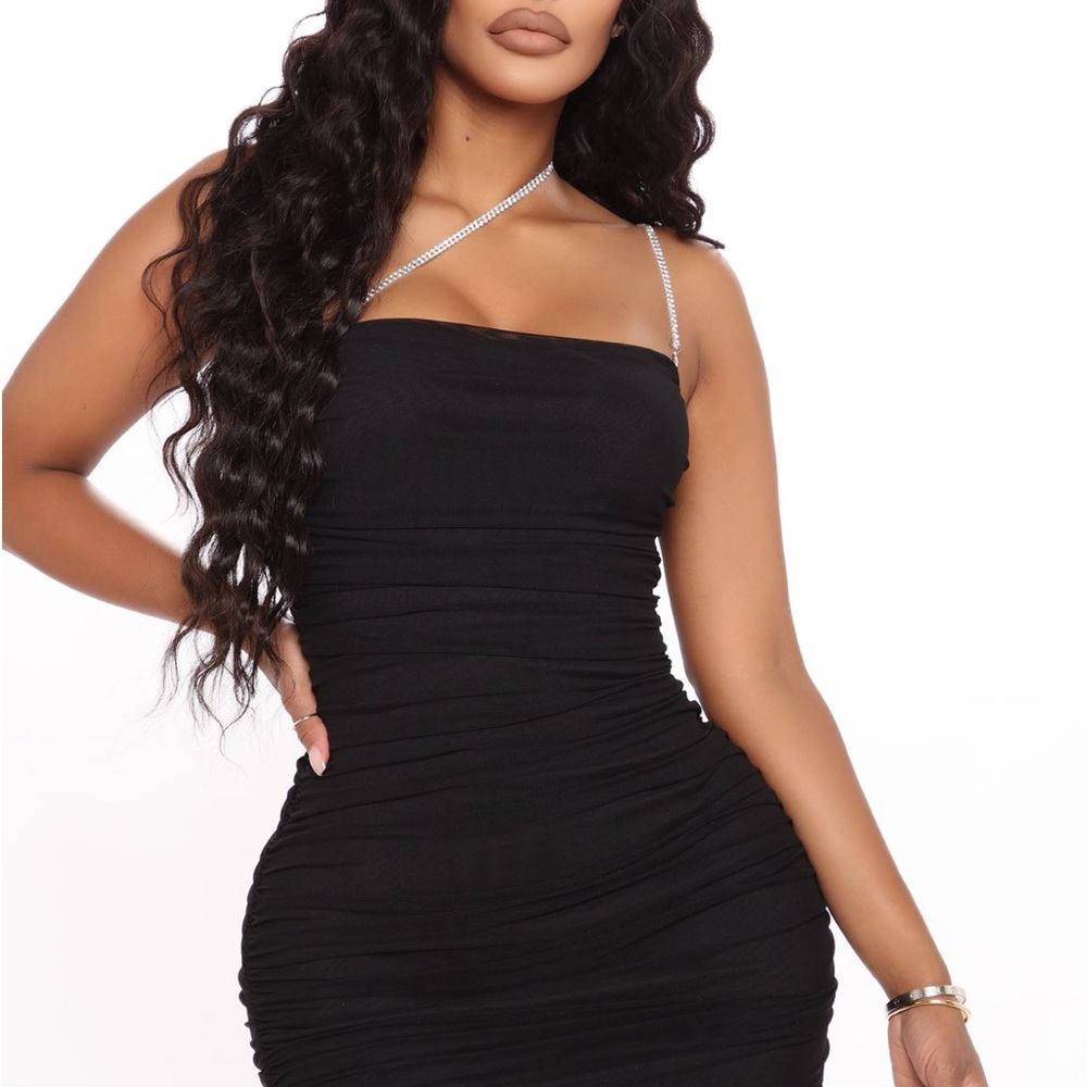Fashion Nova Black Strapless Dress